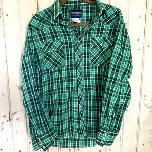 Wrangler Western Long Sleeve Button Down Shirt
